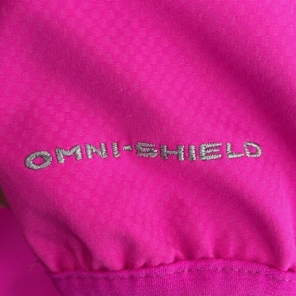 𝅺COLUMBIA omni shield advanced repellency hot pink wind breaker sz sm - Picture 6 of 11